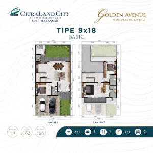 Golden Avenue - 9x18 (denah basic)