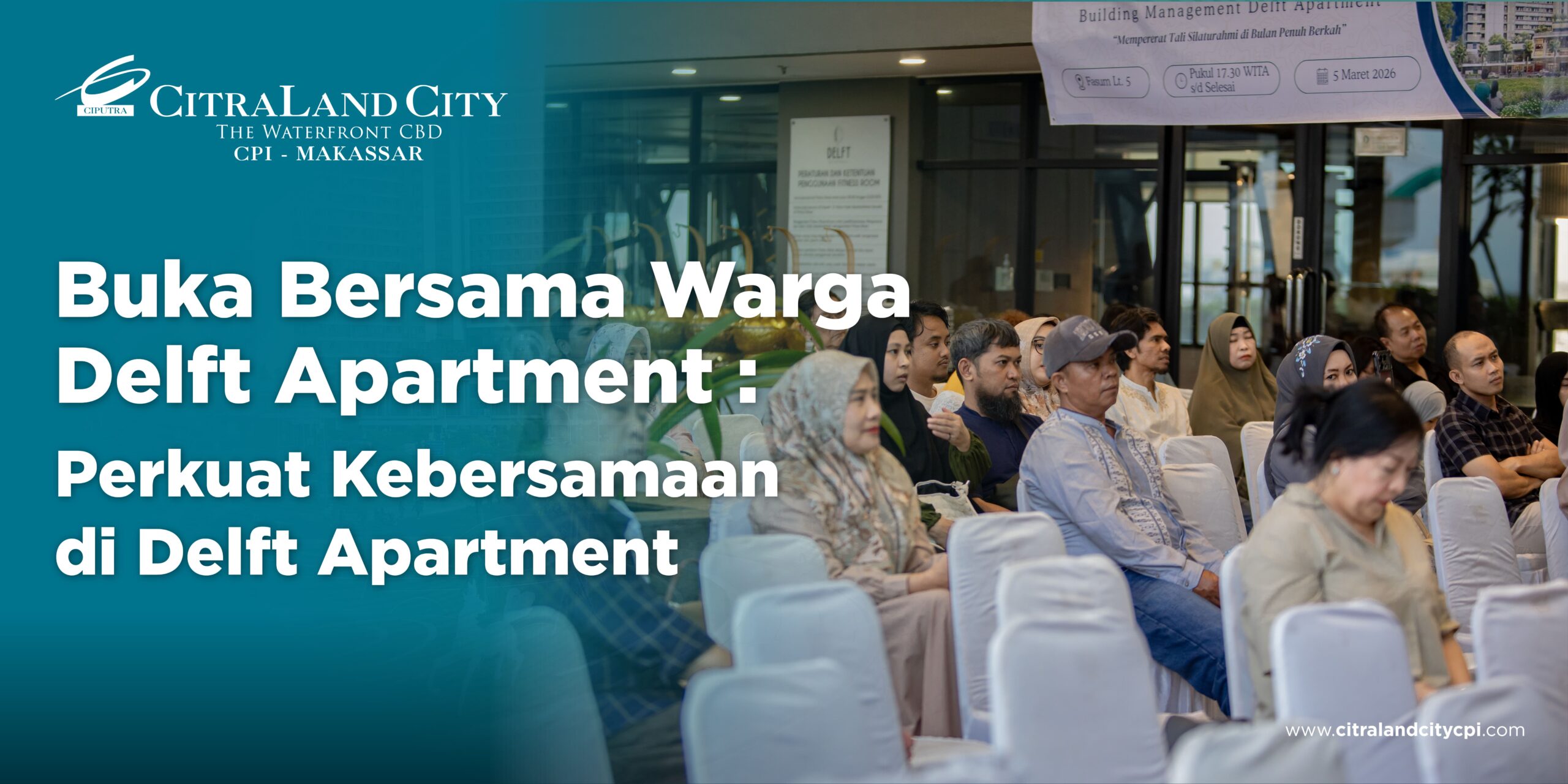 buka bersama warga delft apartment makassar   citraland city center point indonesia