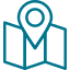 location pin icon on a folded map indicating a place   citraland city center point indonesia   citraland city center point indonesia